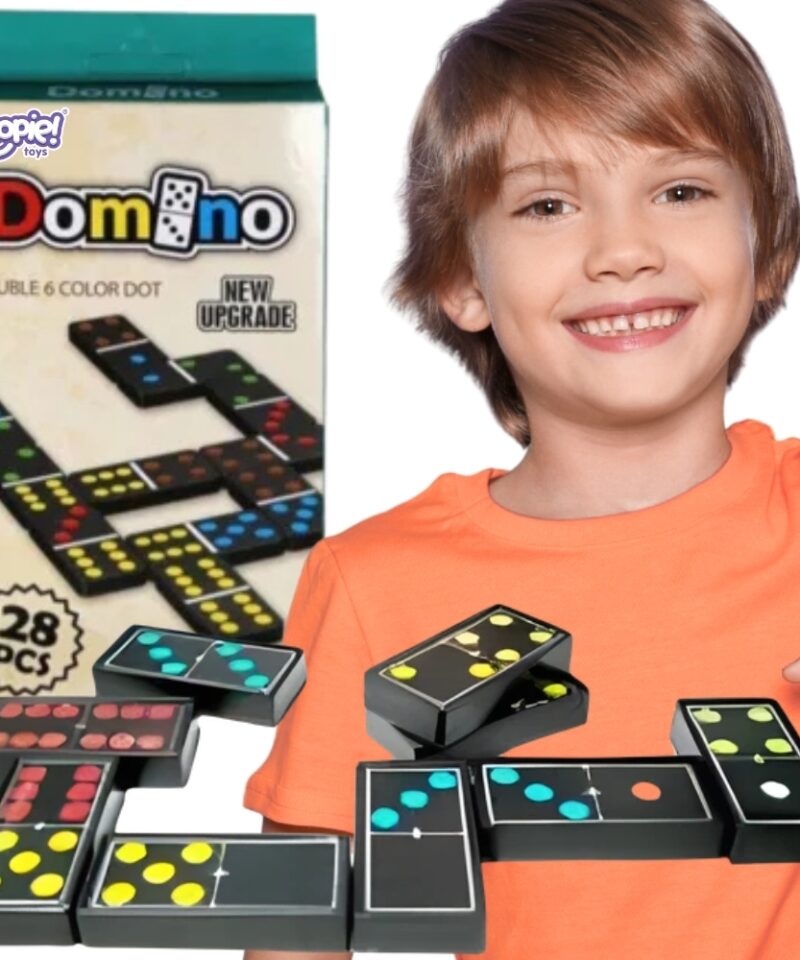 Lõbus Värviline Domino Mäng karbis
