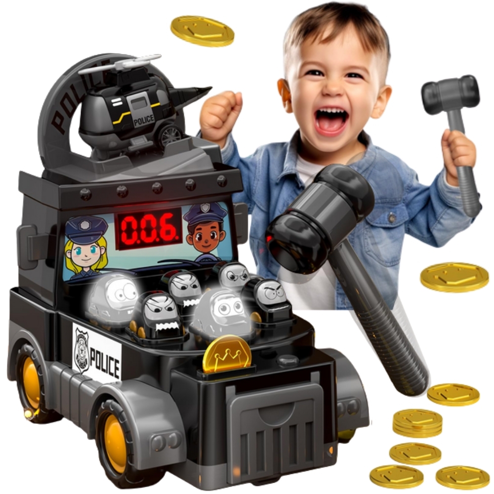 Löömismäng politseiautoga lastele