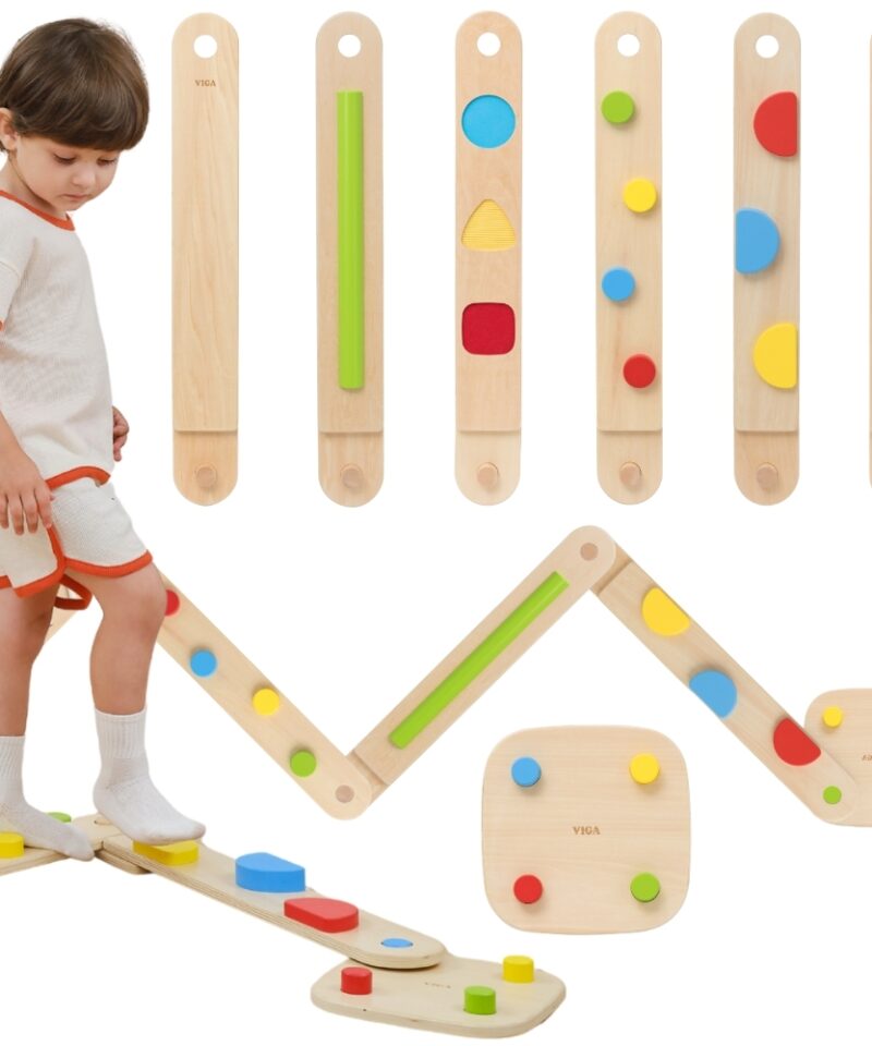 Laste tasakaalu arendav mängukomplekt puidust