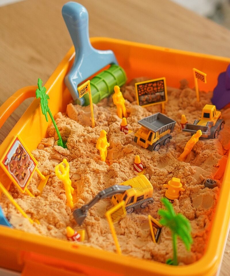 Kineetiline liiv ja ehitusmasinad