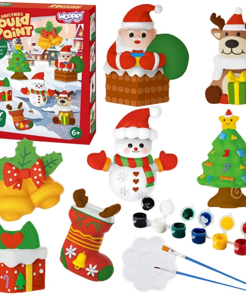 Kreatiivne jõuluteemaline gipsitegemise komplekt