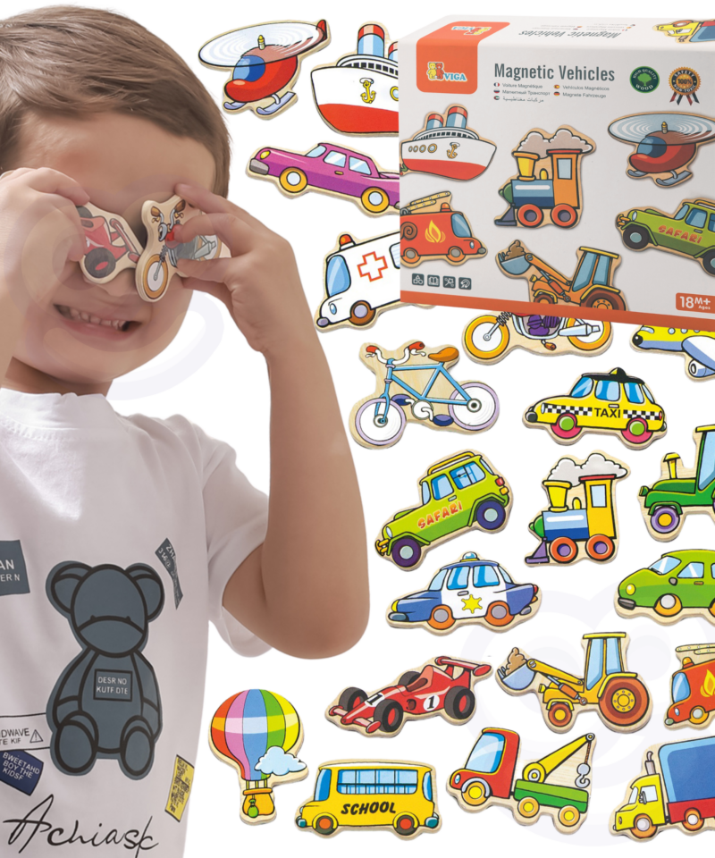 Värvilised puidust magnetid magnettahvlil