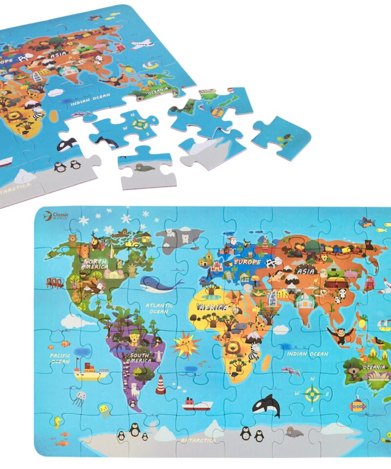 Värvikas pusle tükkide lähedalt