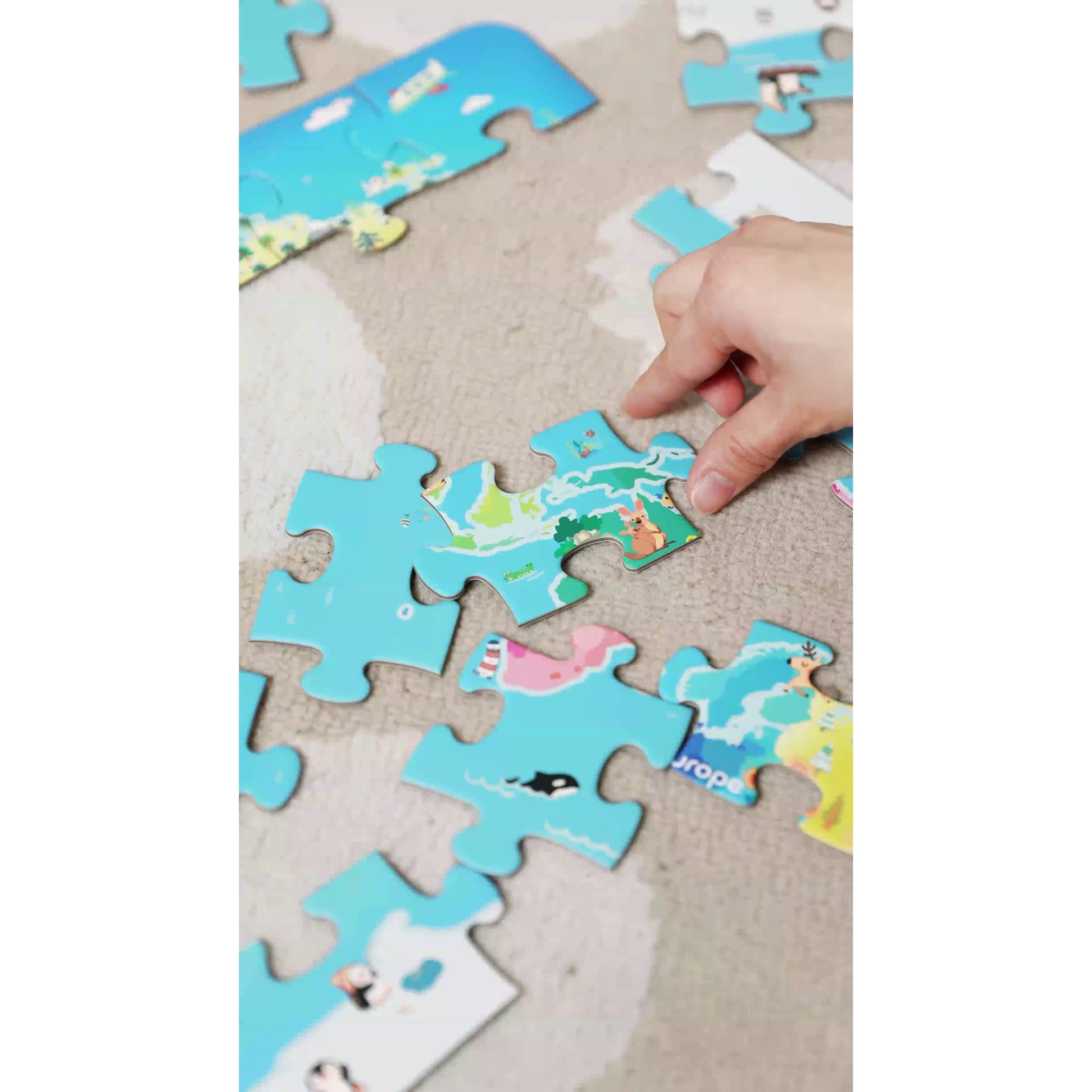 Pusle tükkide paigutamine kaardile