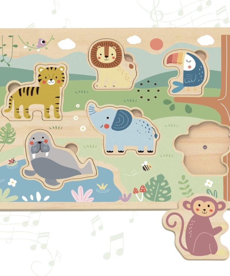 Interaktiivne puidust pusle lastele