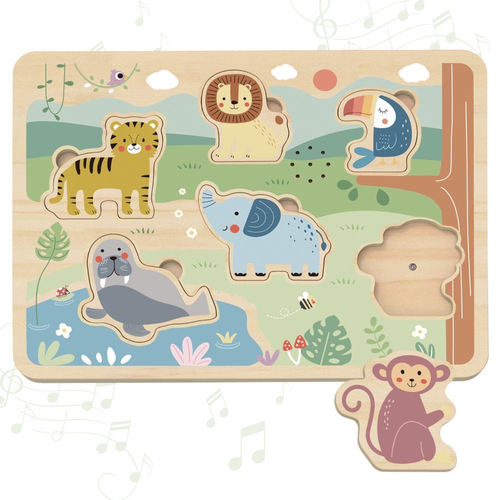 Interaktiivne puidust pusle lastele