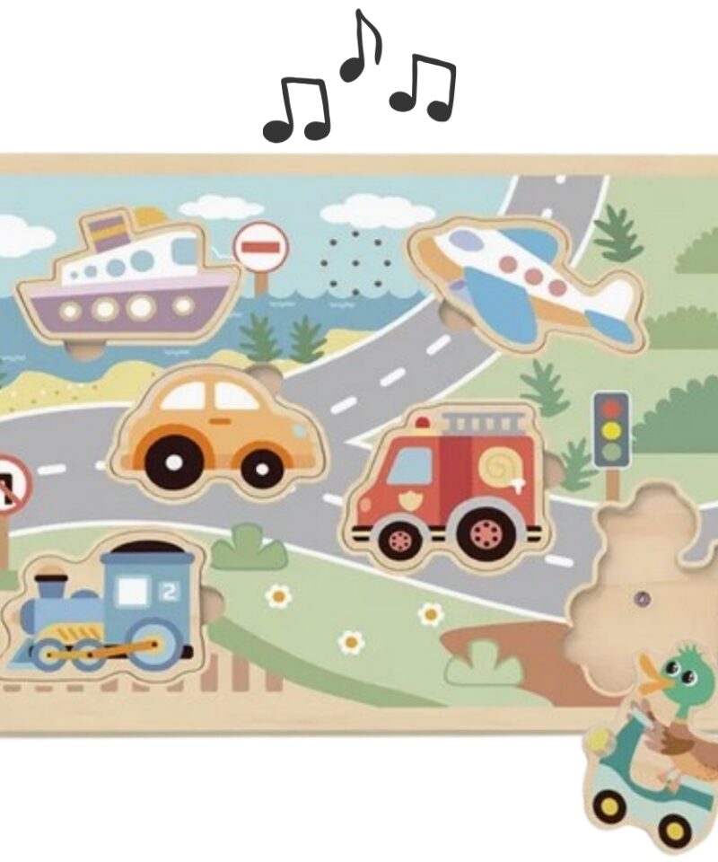 Puidust interaktiivne pusle lastele