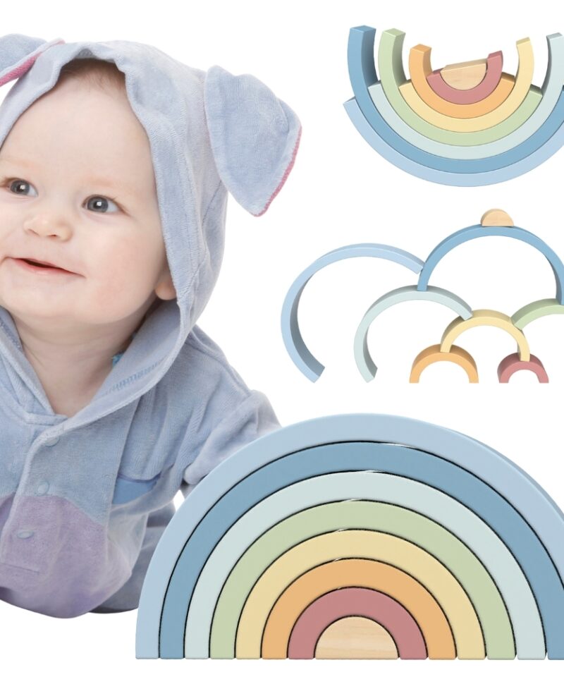 Pastelsed puidust pusletükid lastele