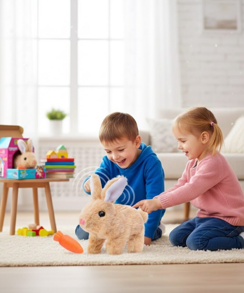 Pehme kaisujänes realistlike liigutustega