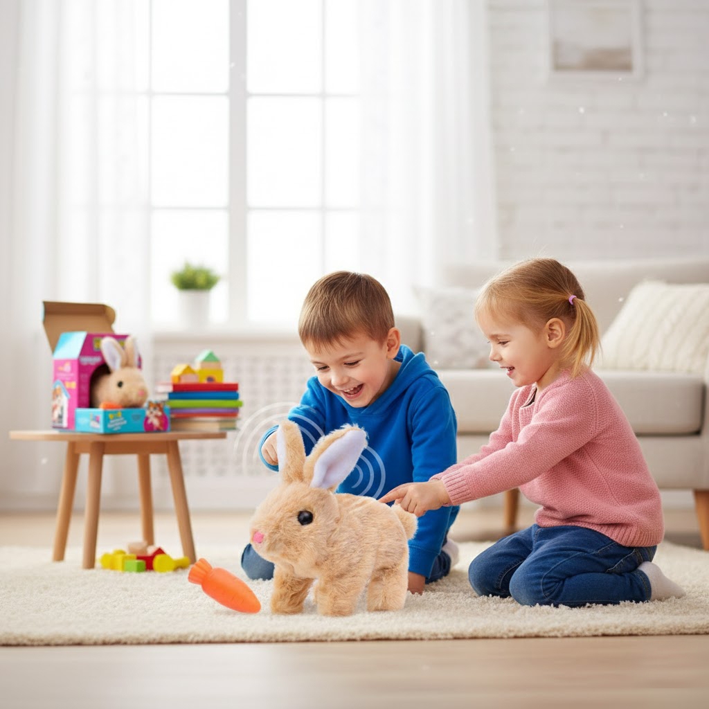 Pehme kaisujänes realistlike liigutustega