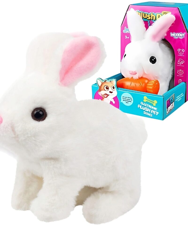 Interaktiivne valge kaisujänes mängimas