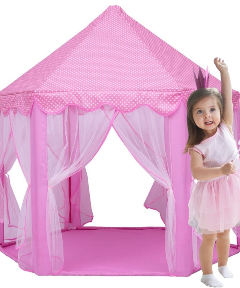 Roosa lossitelk lastele mängimiseks