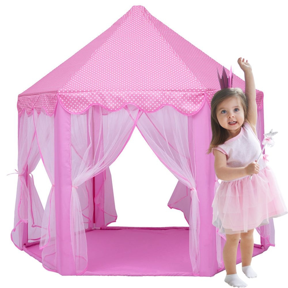 Roosa lossitelk lastele mängimiseks