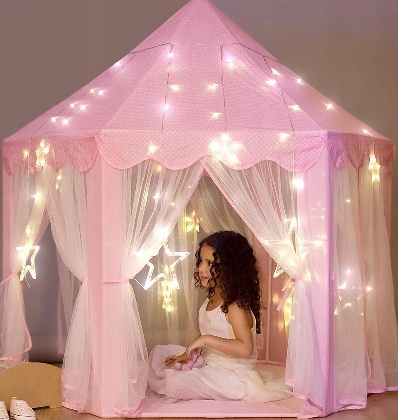 Kerge ja kokkupandav roosa telk