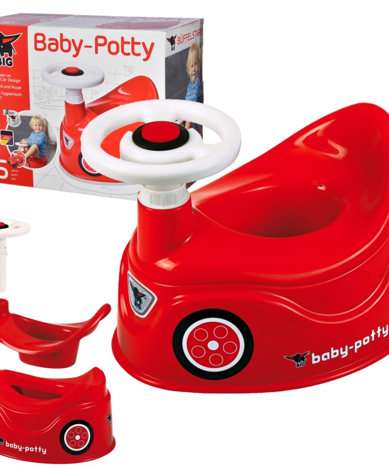 Lõbus punane pissipott rooliga lapsele