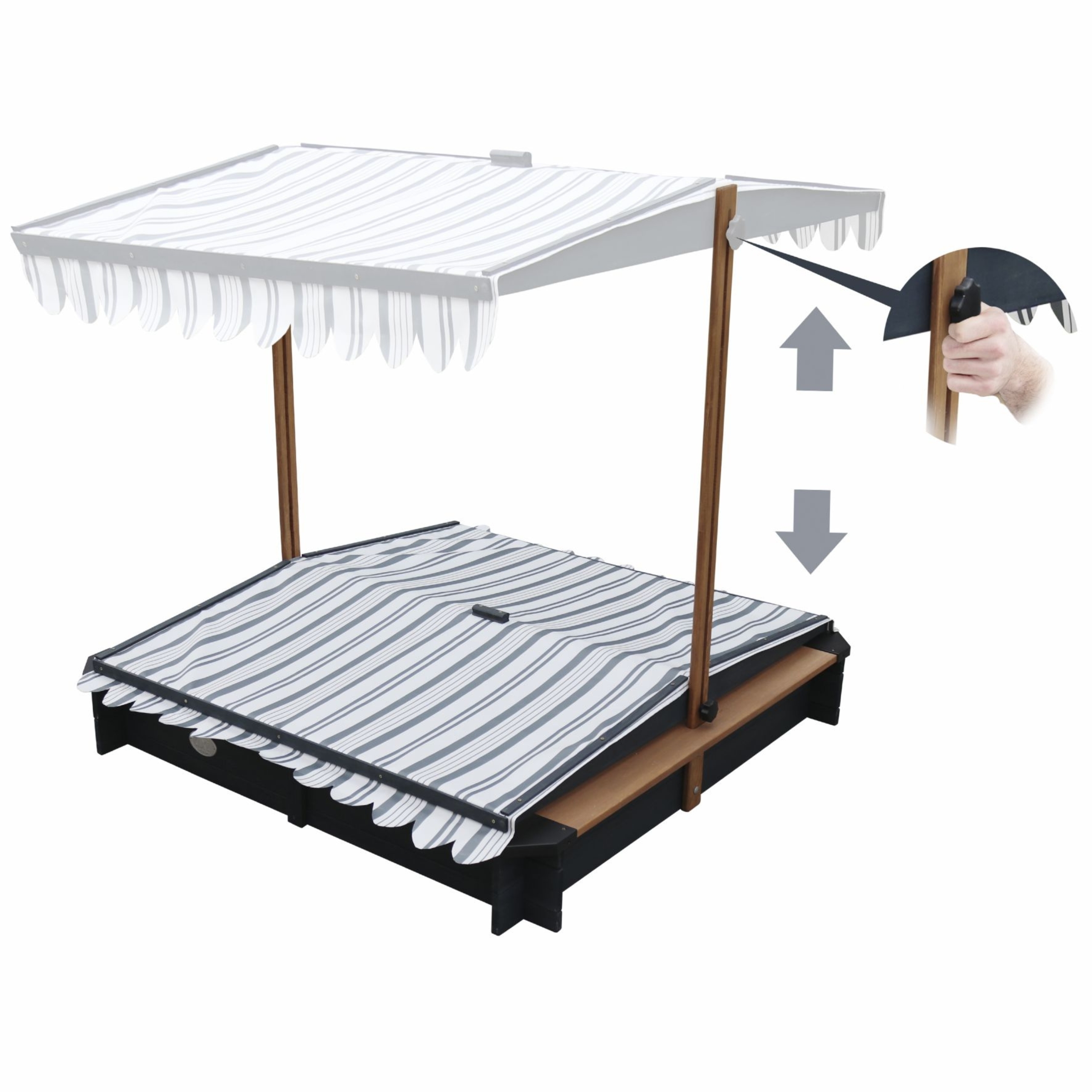 Liivakast, mis kaitseb päikese ja vihma eest