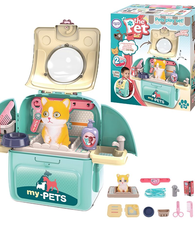 Kassiga salongi mängukomplekt seljakotis