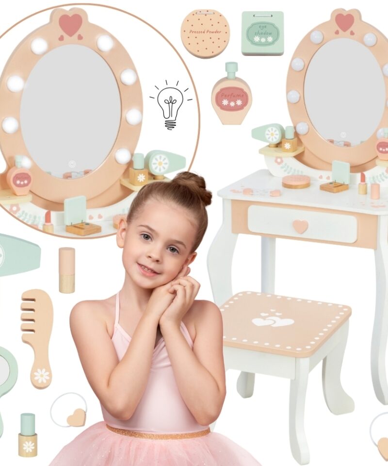 Laste tualettlaud LED valgustusega