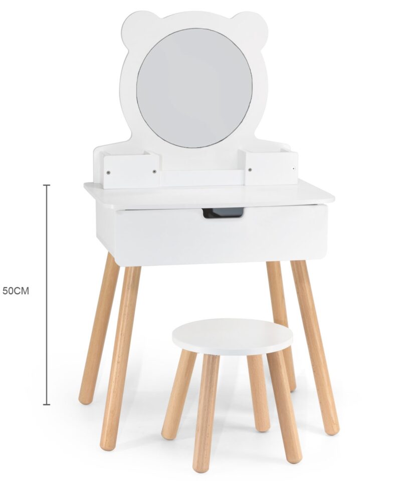 Tualettlaud koos peegli ja sahtliga