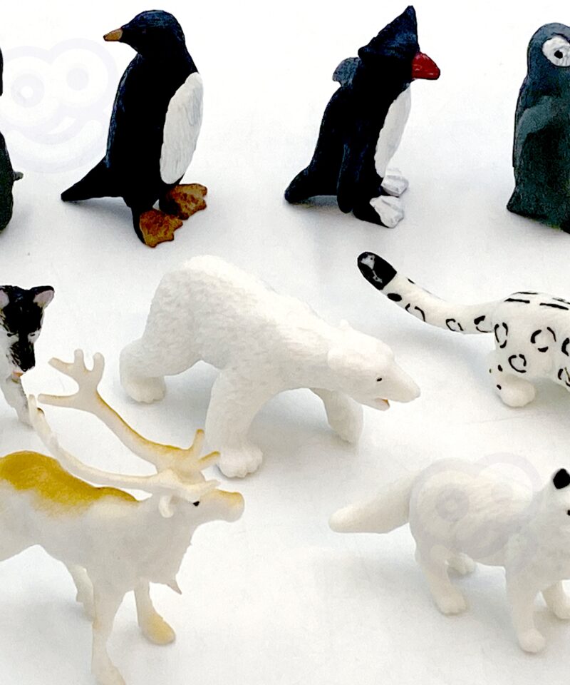 Arktika loomade figuurid kujutlusvõime arendamiseks