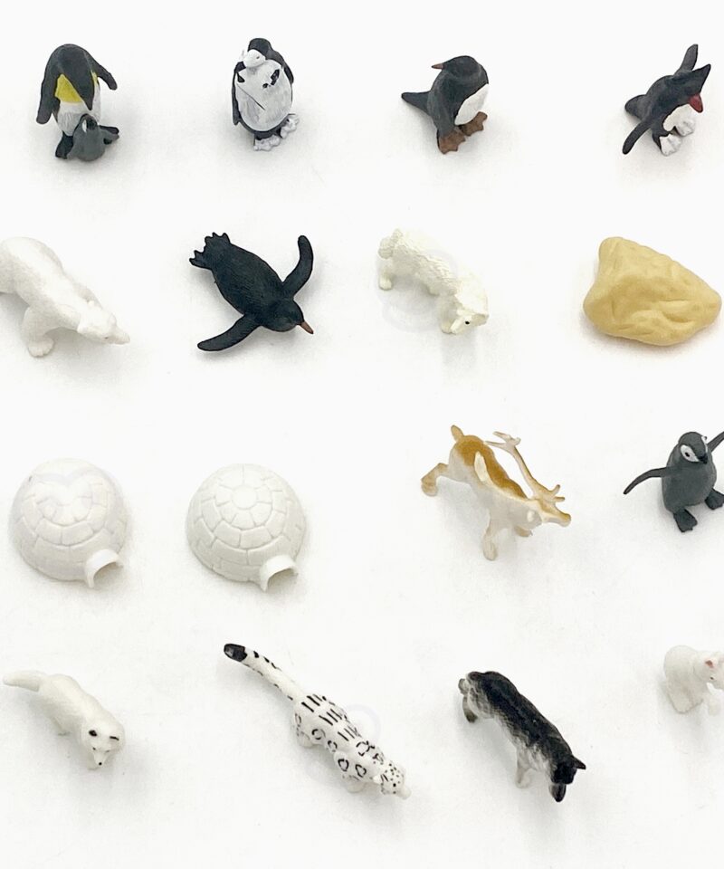 Arktika loomade figuurid kujutlusvõime arendamiseks