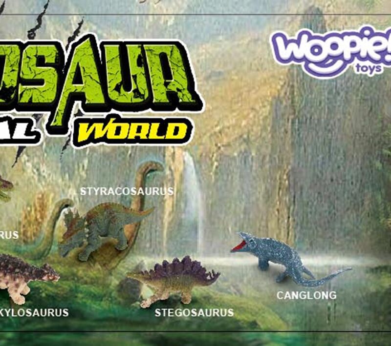 Komplekt dinosauruse ja looduslike elementidega