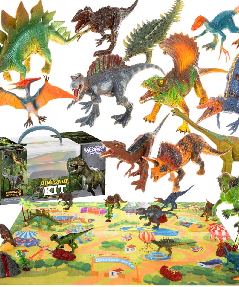 Dinosauruste komplekt koos suure mängumatiga