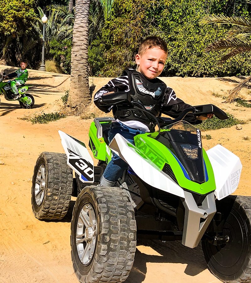 Turvaline elektriline ATV kummist turvisega