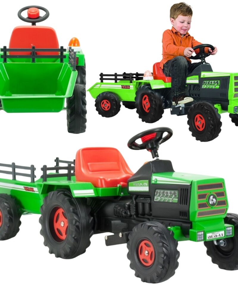 Elektriline traktor koos haagisega lastele