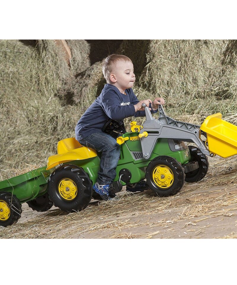 Pedaaltraktor koos eemaldatava haagisega