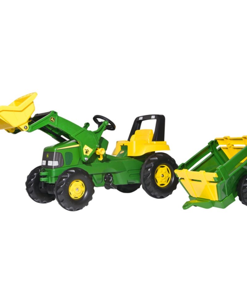 Laste pedaalidega mängutraktor rohelises värvitoonis