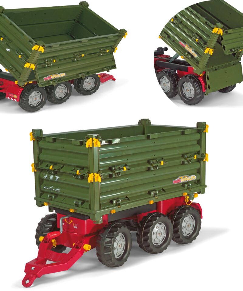 Kolmeteljeline mänguauto haagis noortele farmeritele