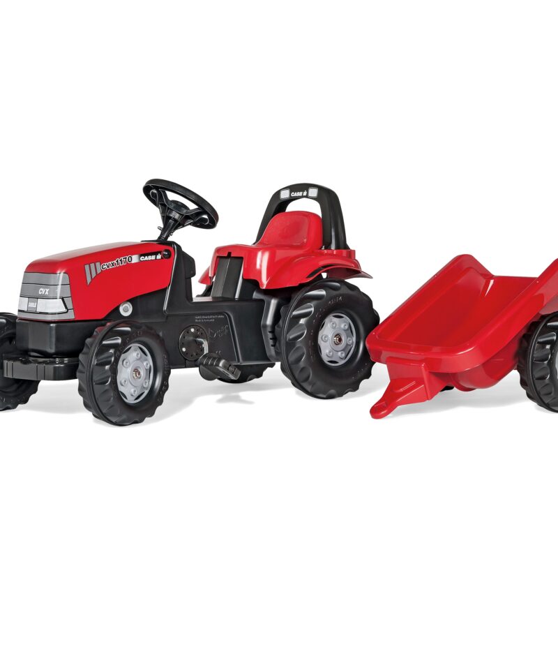 Laste traktor koos järelhaagisega