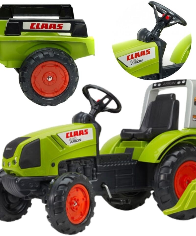 Suure traktoriga pedaalidega mänguasi murul