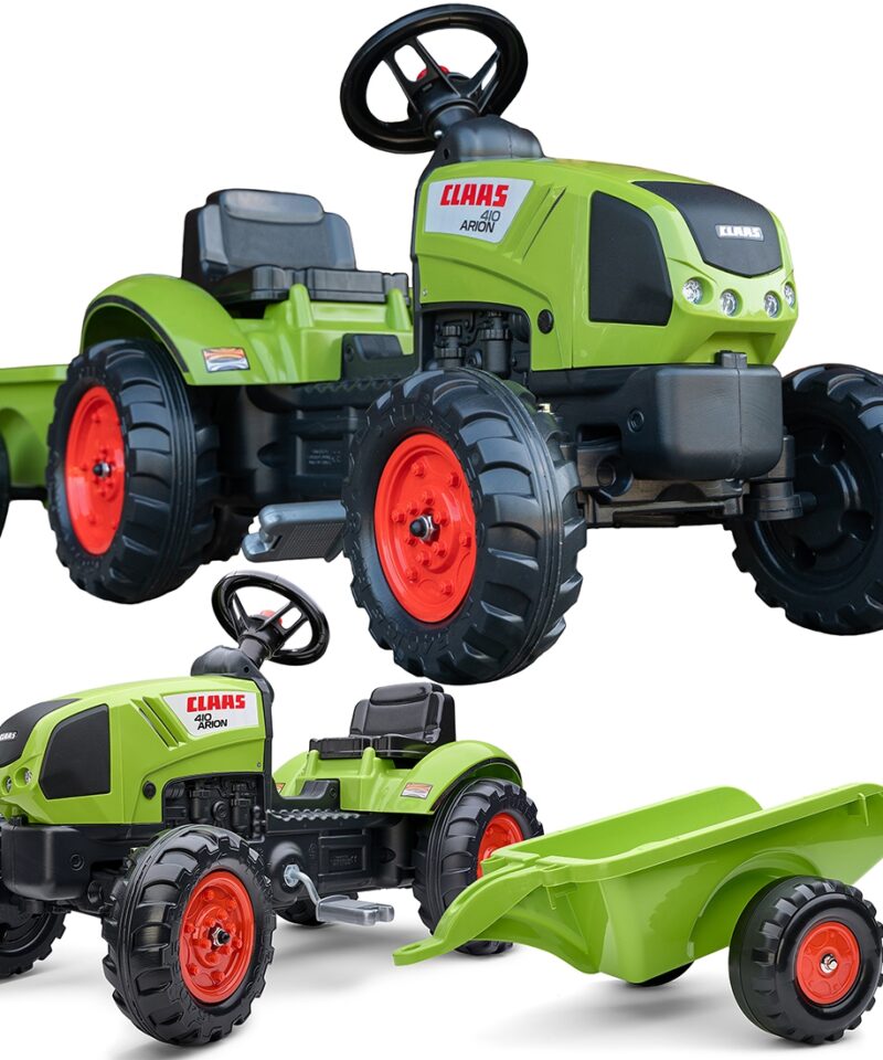 Laste traktor koos eemaldatava haagisega