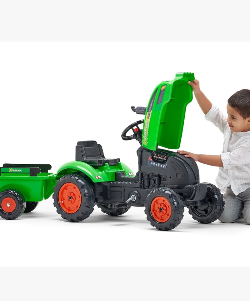 Laste pedaaltraktor rohelises toonis