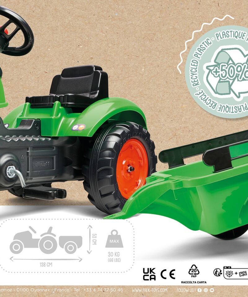 Turvaline mängutraktor lastele