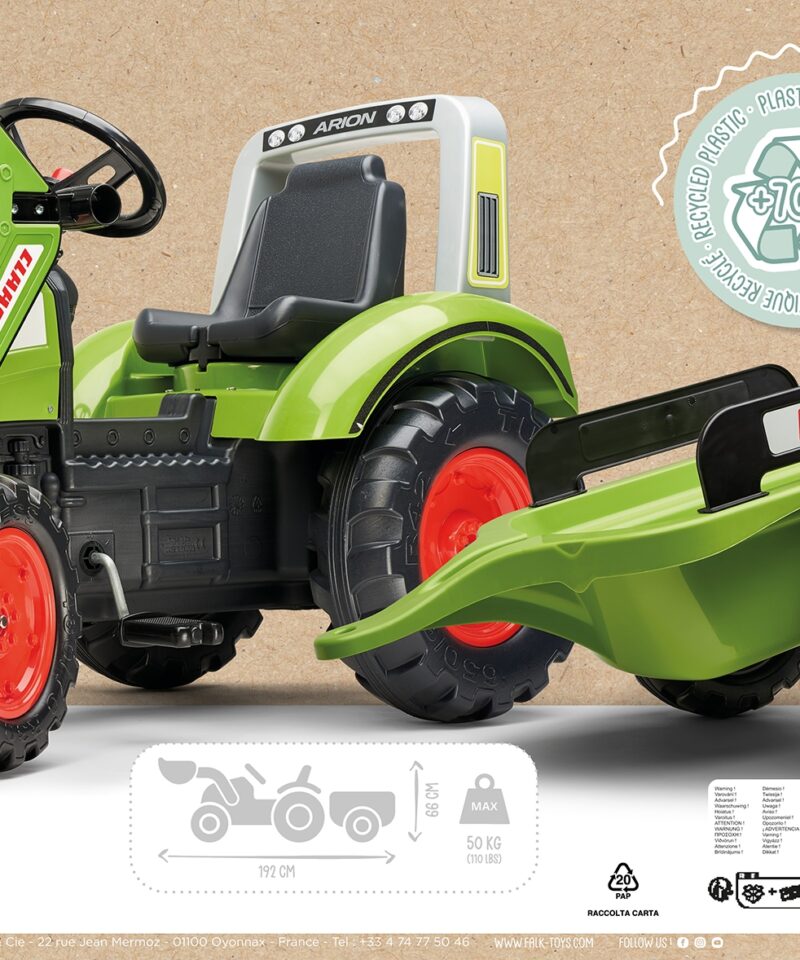 Lõbus roheline traktor väikestele