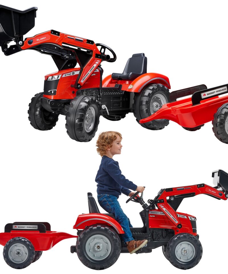 Laste traktor koos eemaldatava haagisega