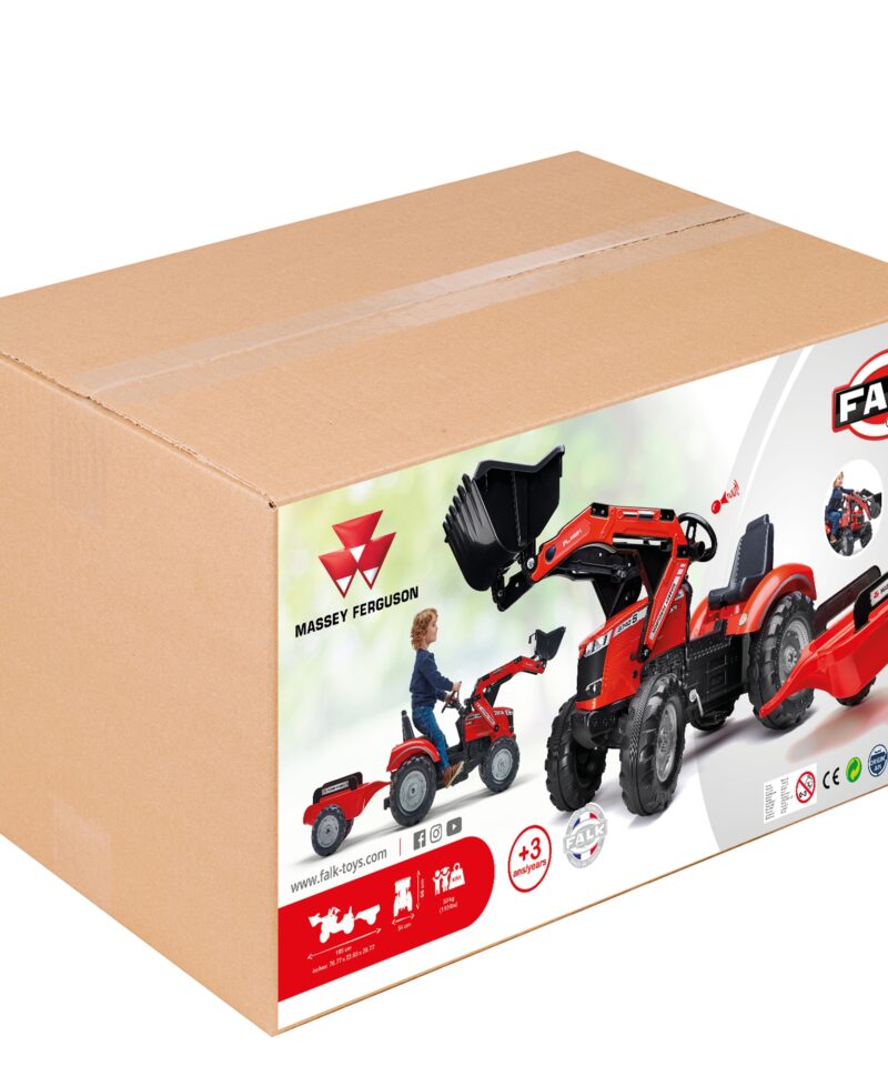 Traktor koos signaaliga rooliga