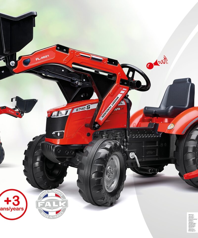 Traktor koos signaaliga rooliga