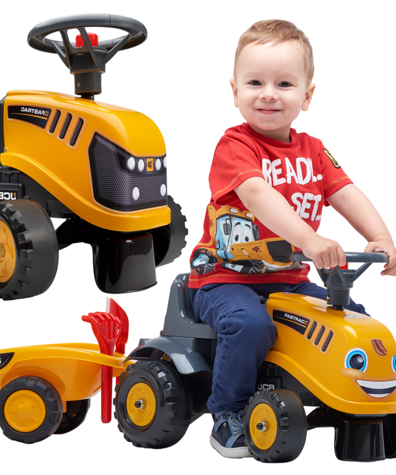 Laste traktor koos järelkäruga mängimiseks