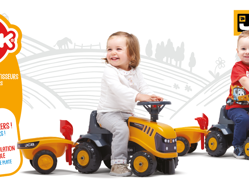 Laste traktor koos kleebistega