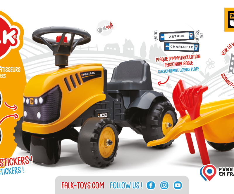 Laste traktor koos kleebistega