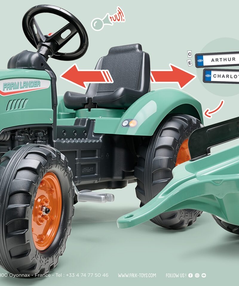 Ohutu ja stabiilne mängutraktor lastele