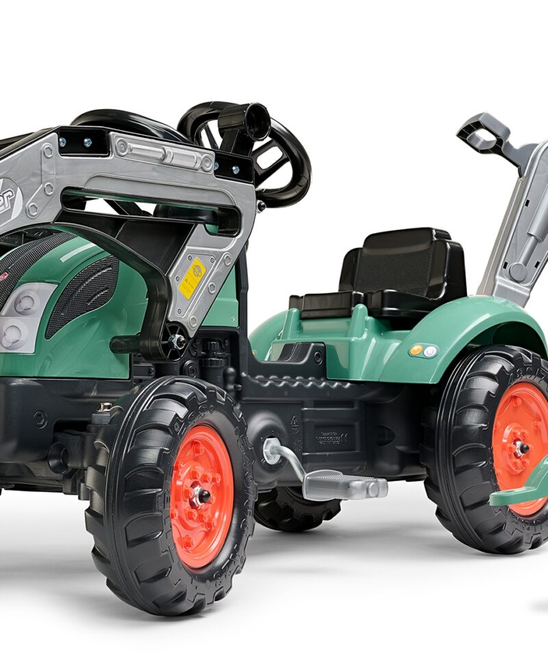 Laste pedaalidega traktor rohelise haagisega
