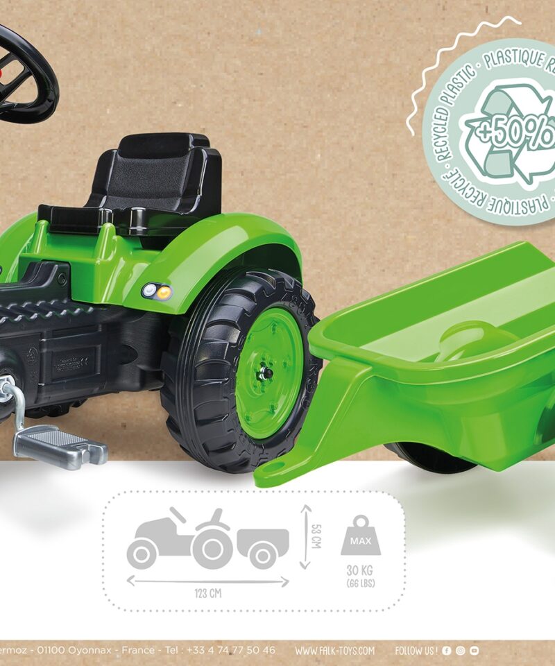 Stabiilne ja turvaline laste traktor