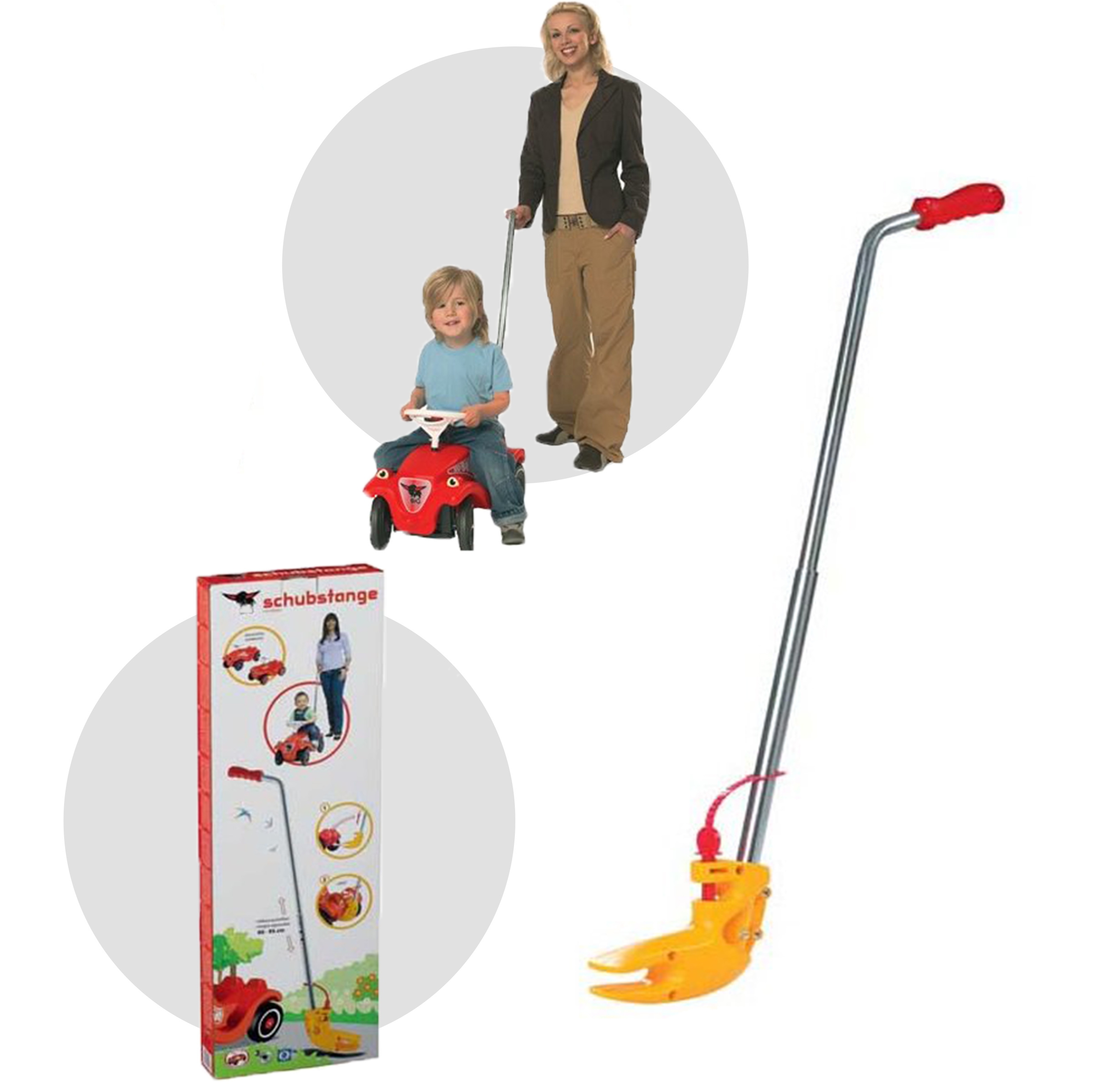 Reguleeritav laste sõiduki lükker pildil
