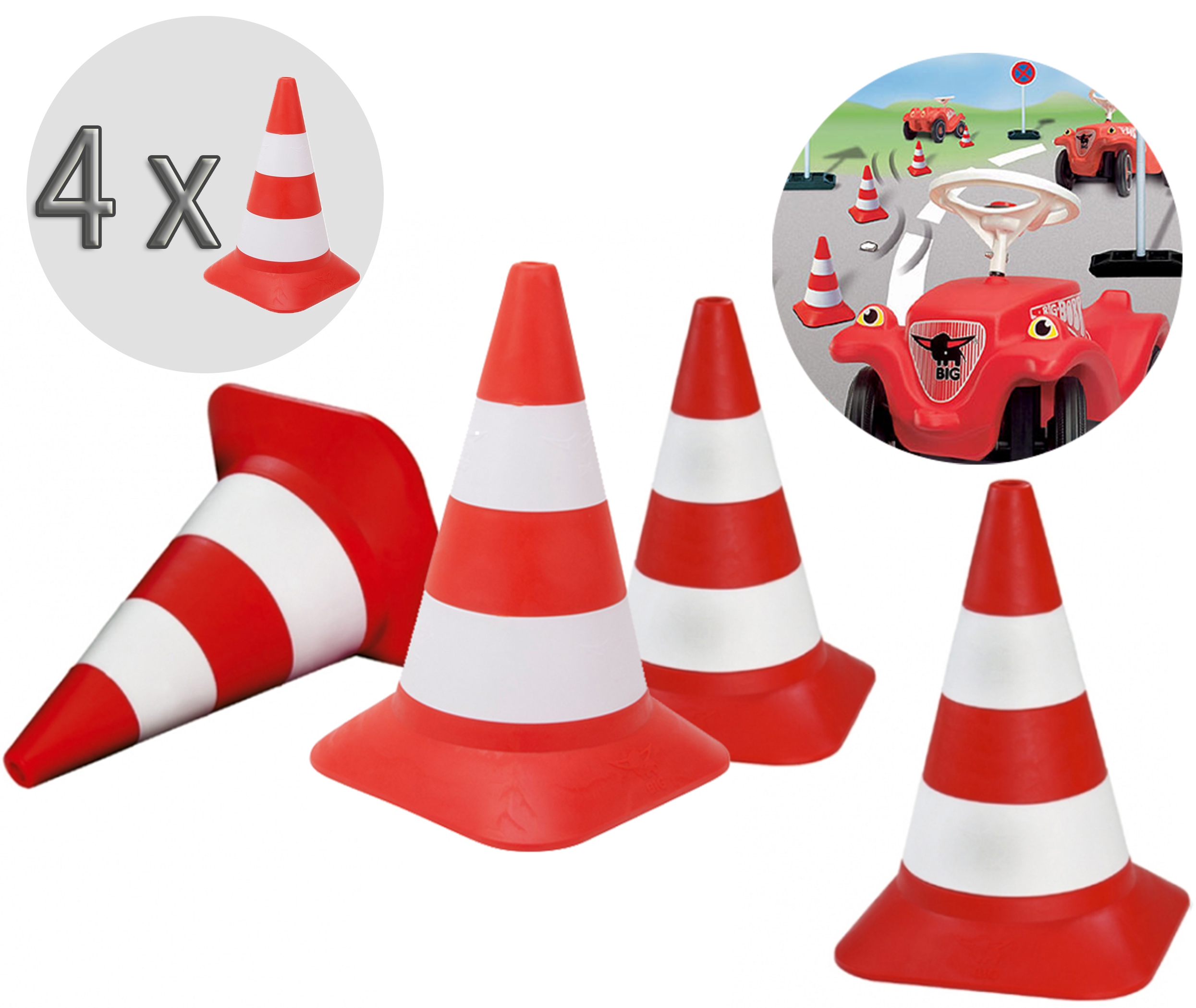 Liikluskoonuste komplekt lastele õues mängimiseks