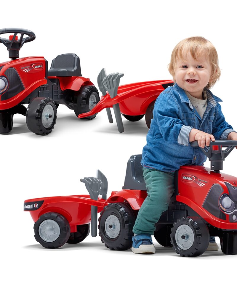 Laste traktor koos tööriistadega